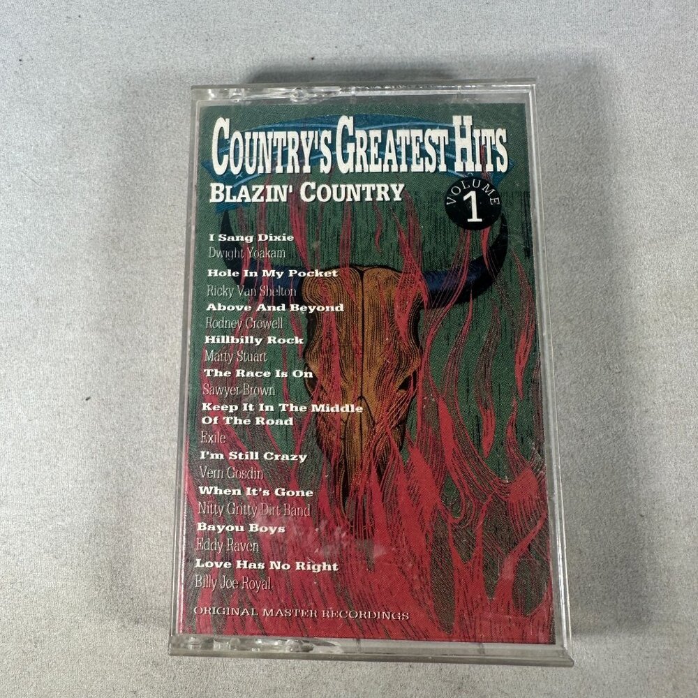 Countrys Greatest Hits Blazin Country Vol 1 Cassette Tape 1990 Priority